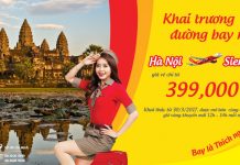 Khai trương đường bay Hà Nội - Siem Reap, vé Vietjet Air chỉ từ 399 000đ