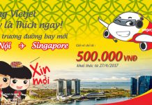 Vietjet Air mở đường bay mới Hà Nội - Singapore giá chỉ từ 500 000đ