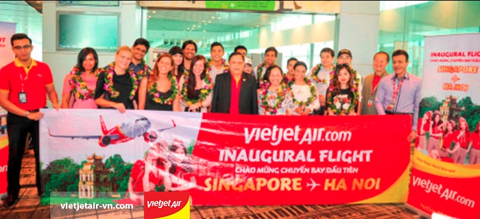 Vietjet Air khai trương đường bay Hà Nội - Singapore