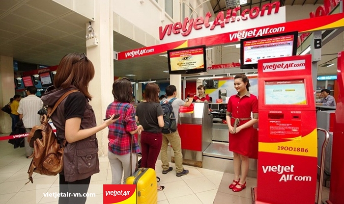 kiosk check-in Vietjet Air