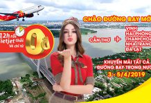 Mừng đường bay mới từ Cần Thơ Vietjet mở bán vé khuyến mãi 0 đồng